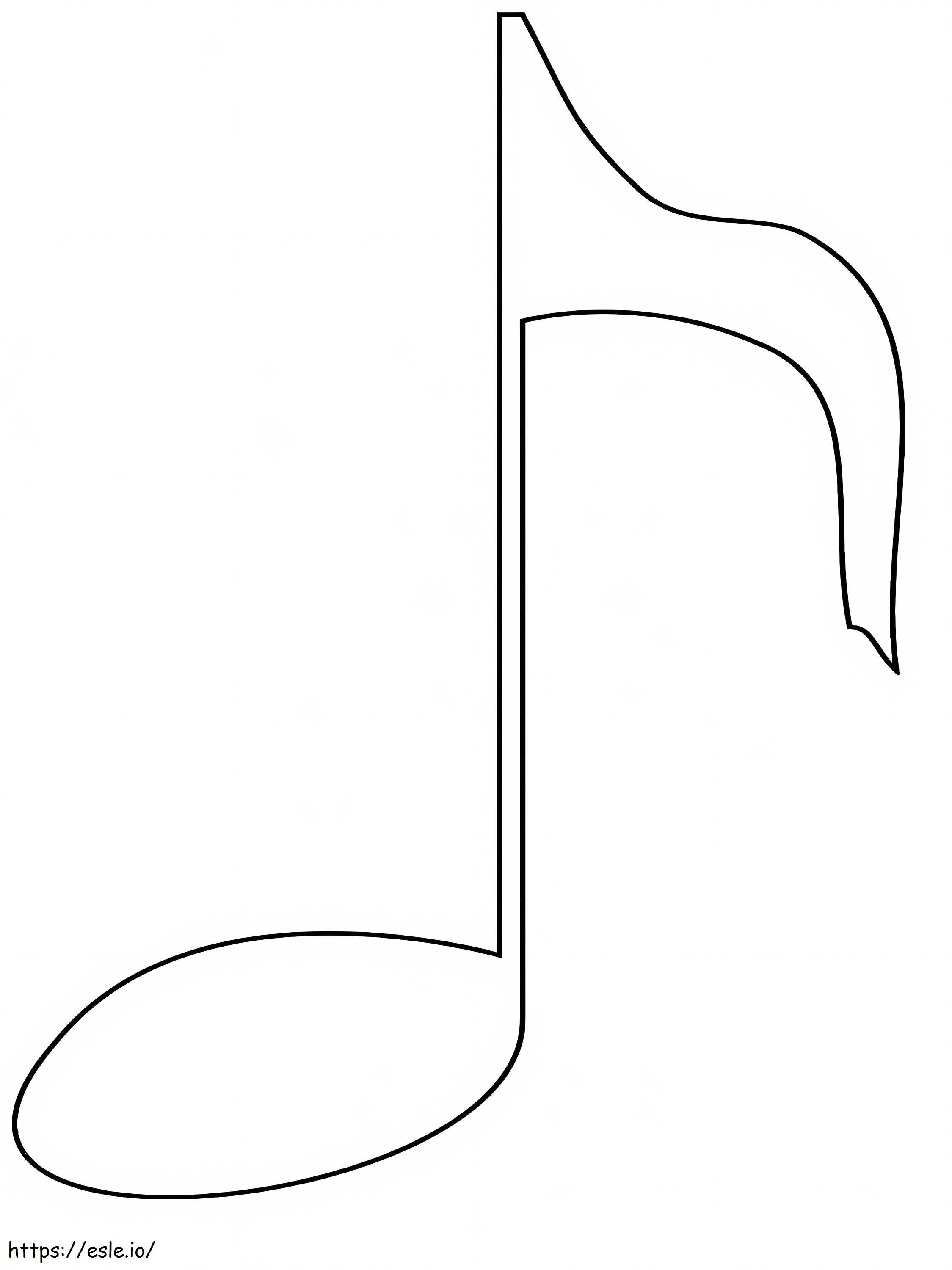 Simple Musical Note 1 coloring page