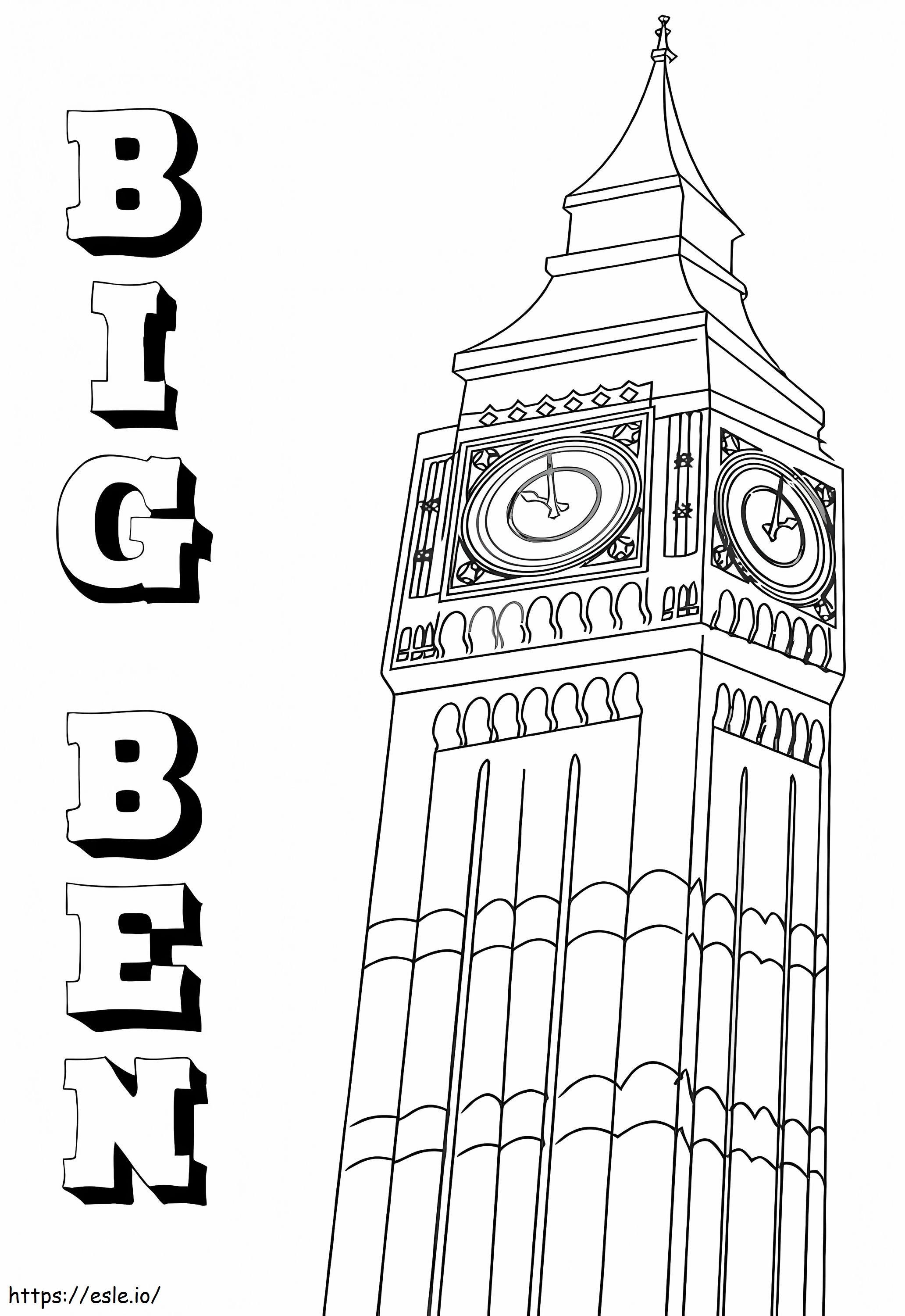 Big Ben In London coloring page