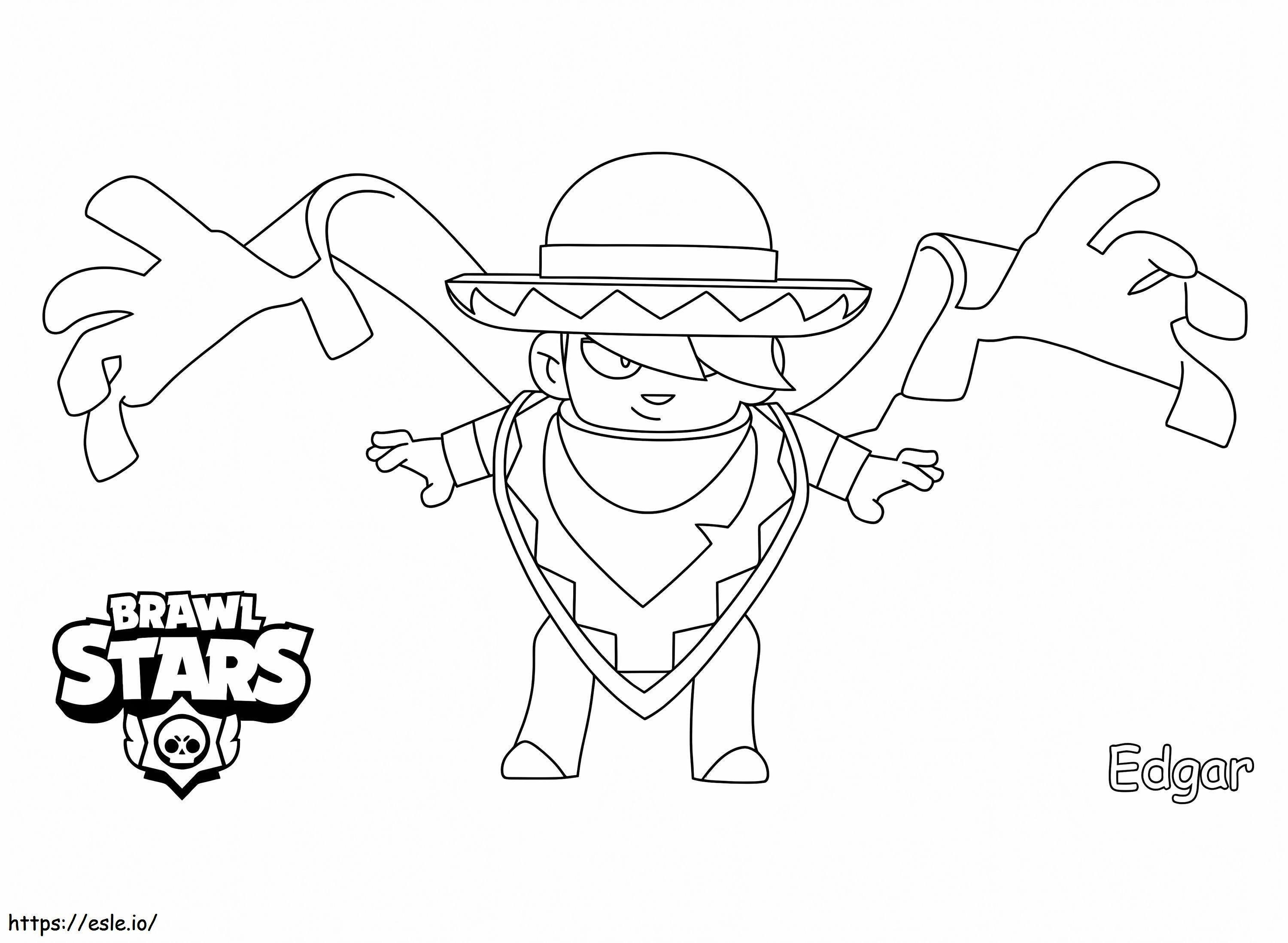 Edgar From Brawl Stars coloring page