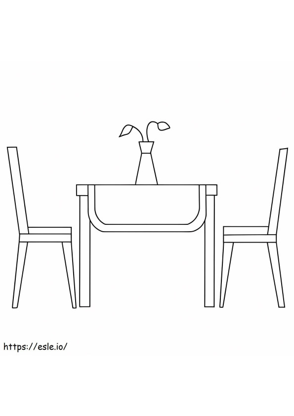 Printable Easy Table coloring page