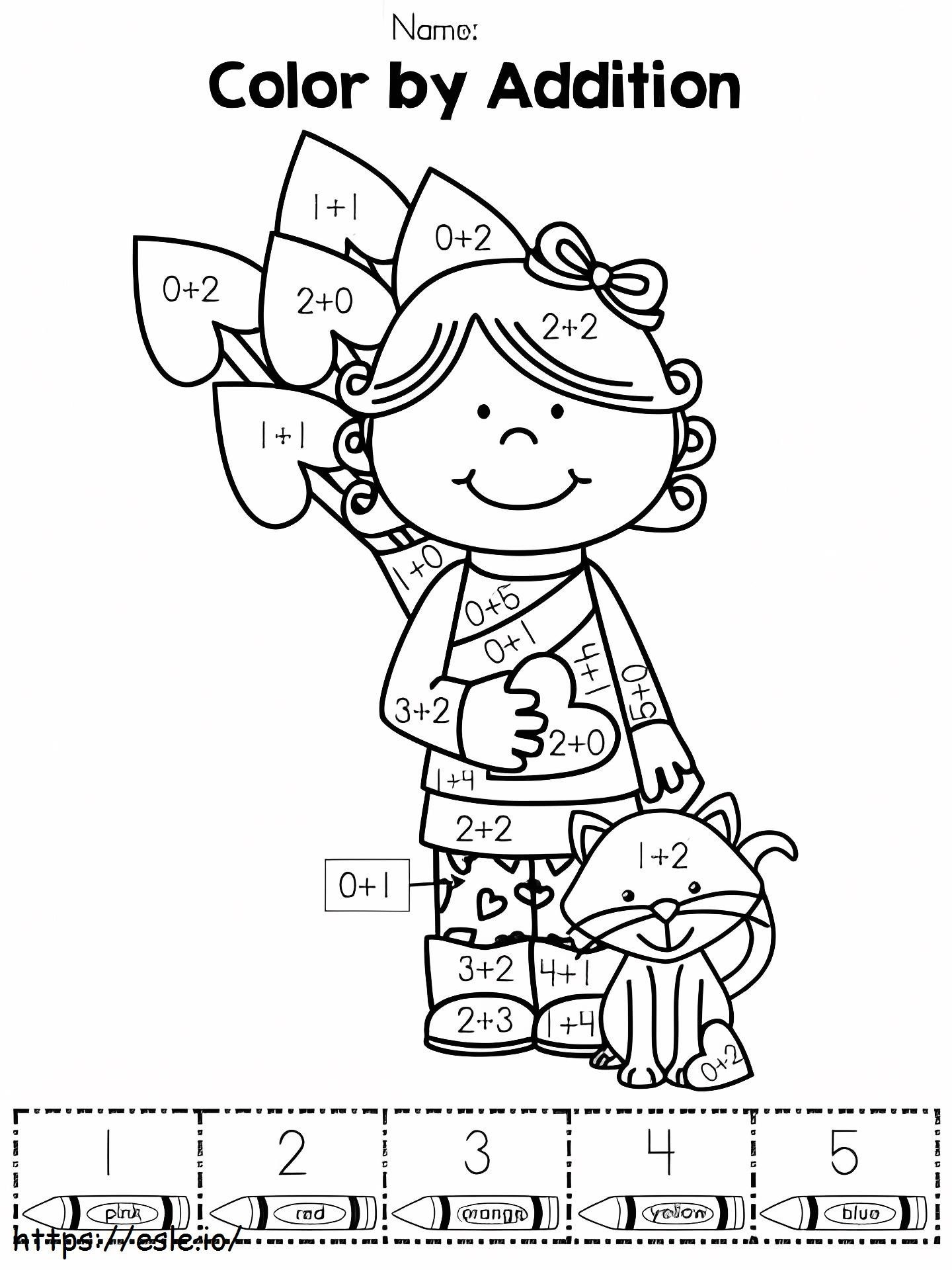 Color By Addition Number coloring page