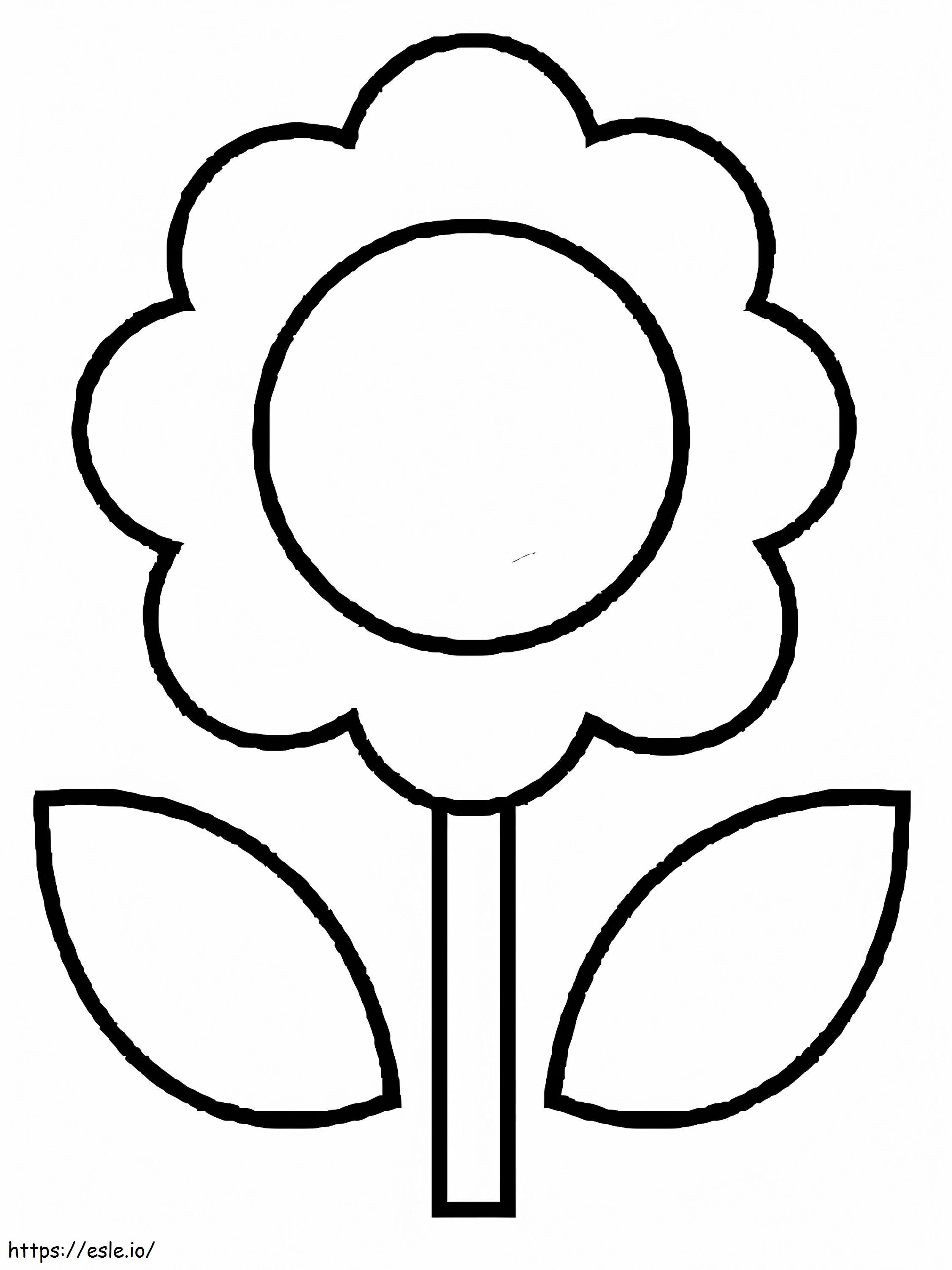 Free Simple Flower coloring page Free Simple Flower coloring page