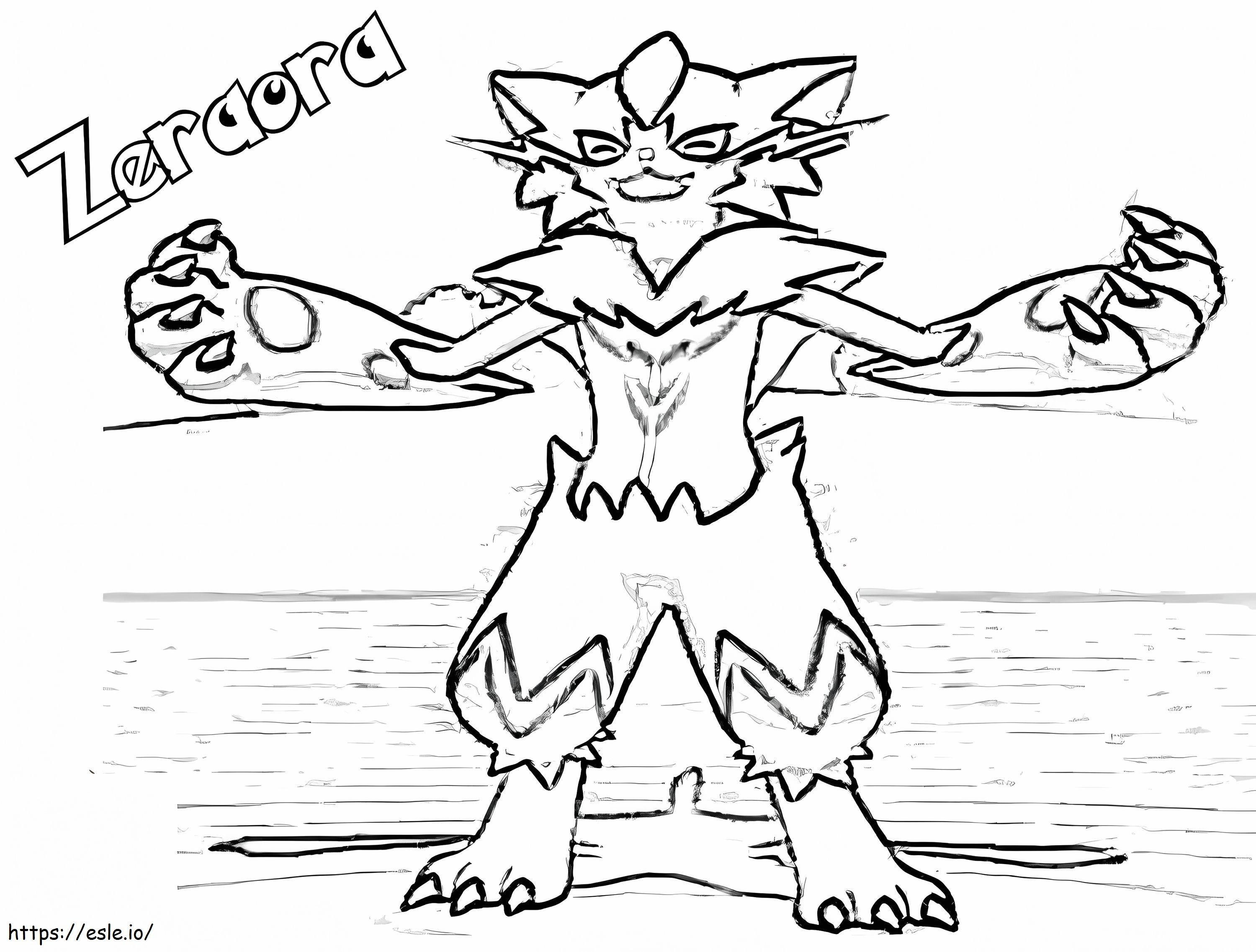 Pokemon Zeraora coloring page