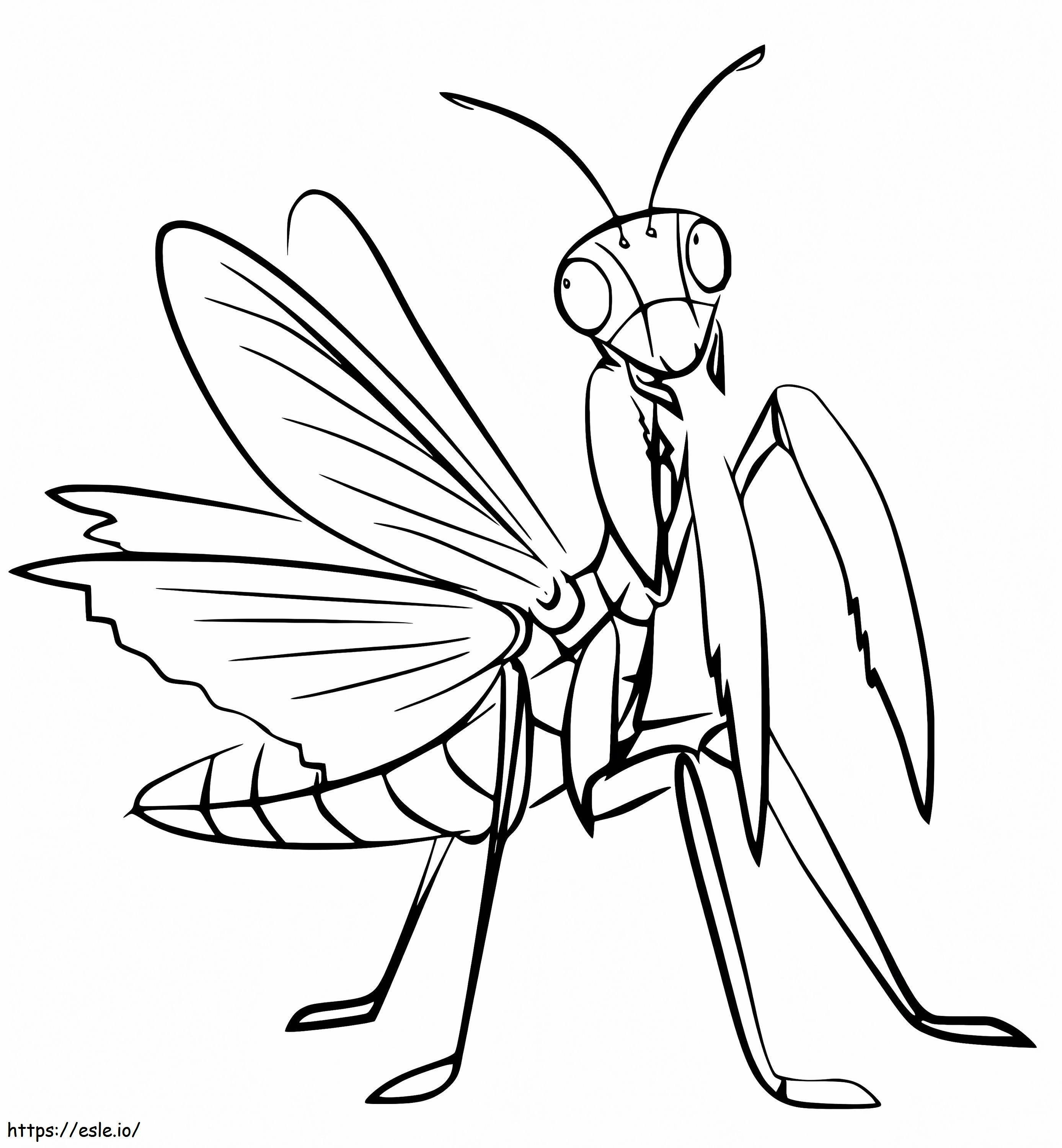 Free Printable Praying Mantis coloring page