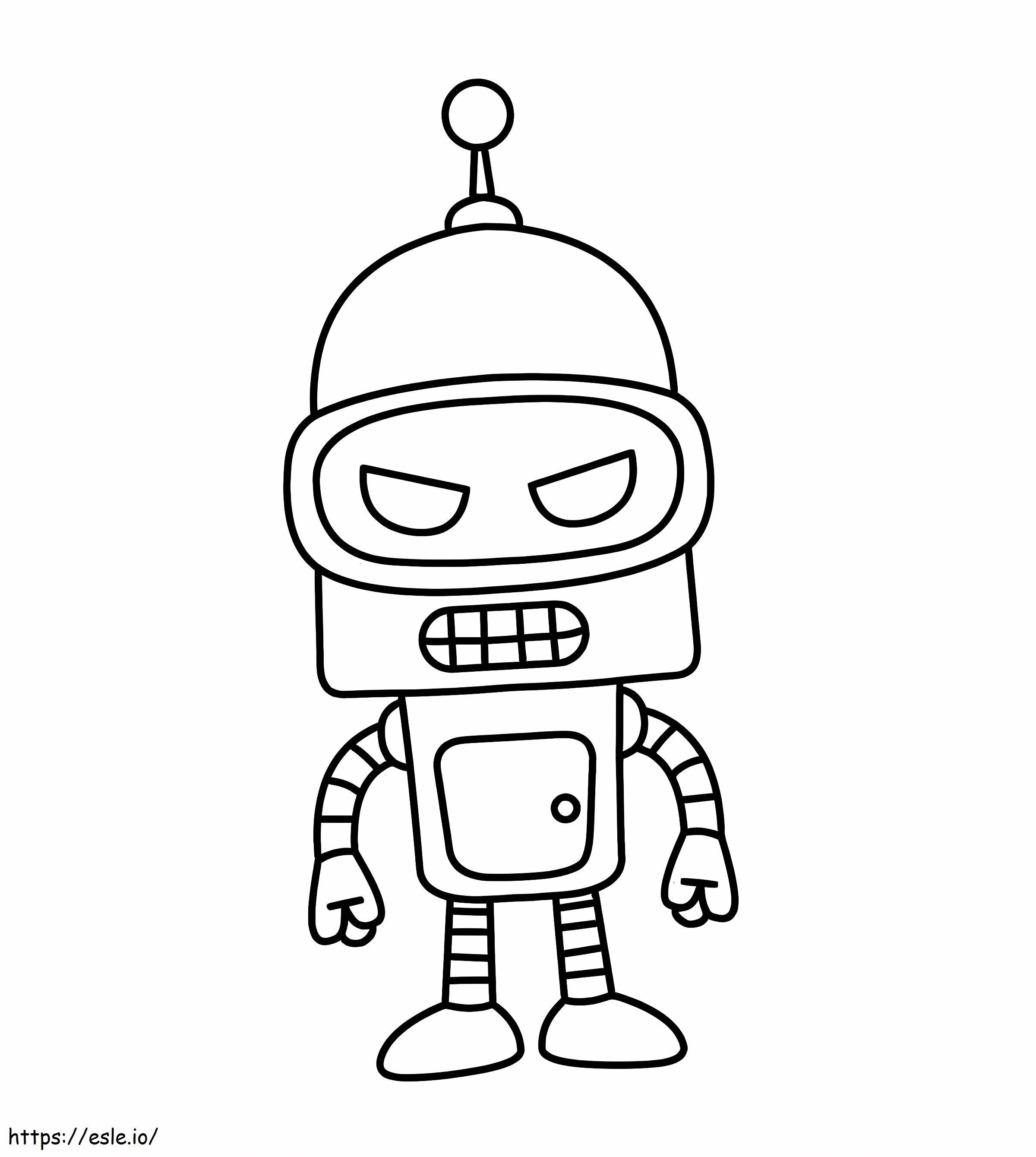 Chibi Bender coloring page