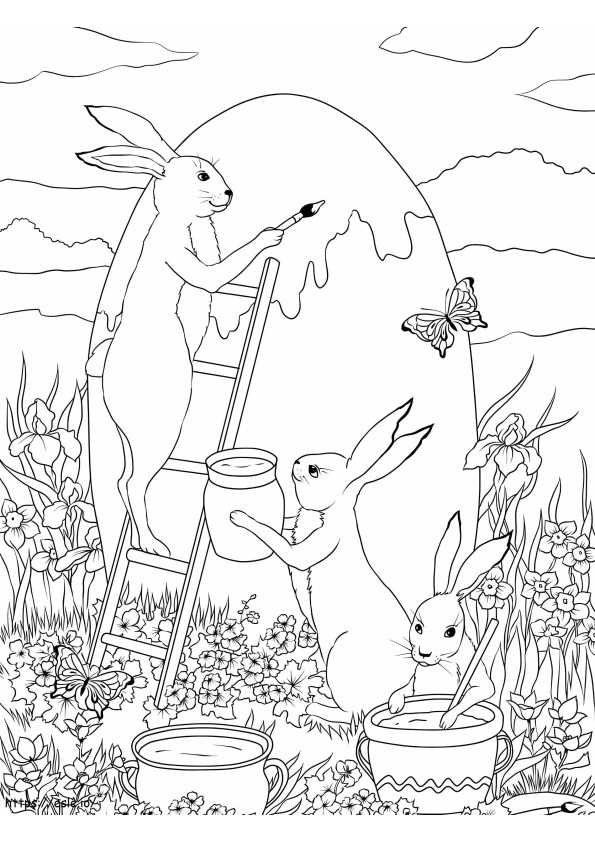 Rabbit Art Coloring Pages Free Printable Coloring Pages for Kids and