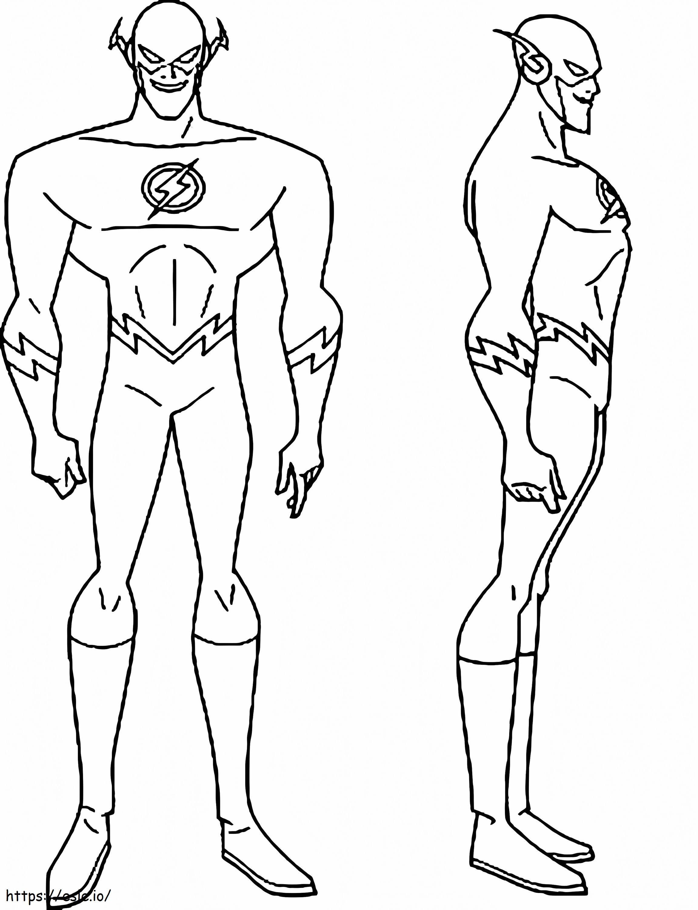 The Flash To Color coloring page