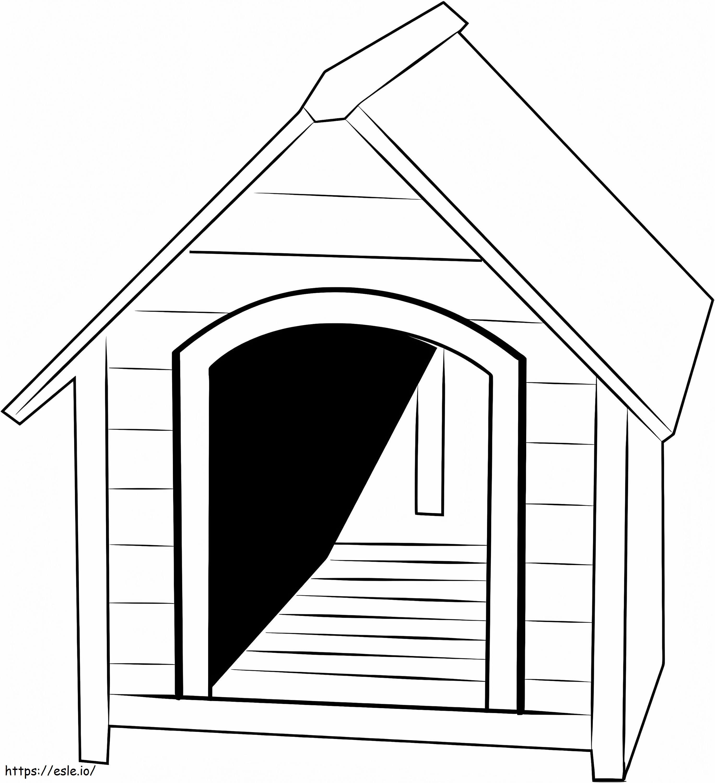 Small Dog House coloring page