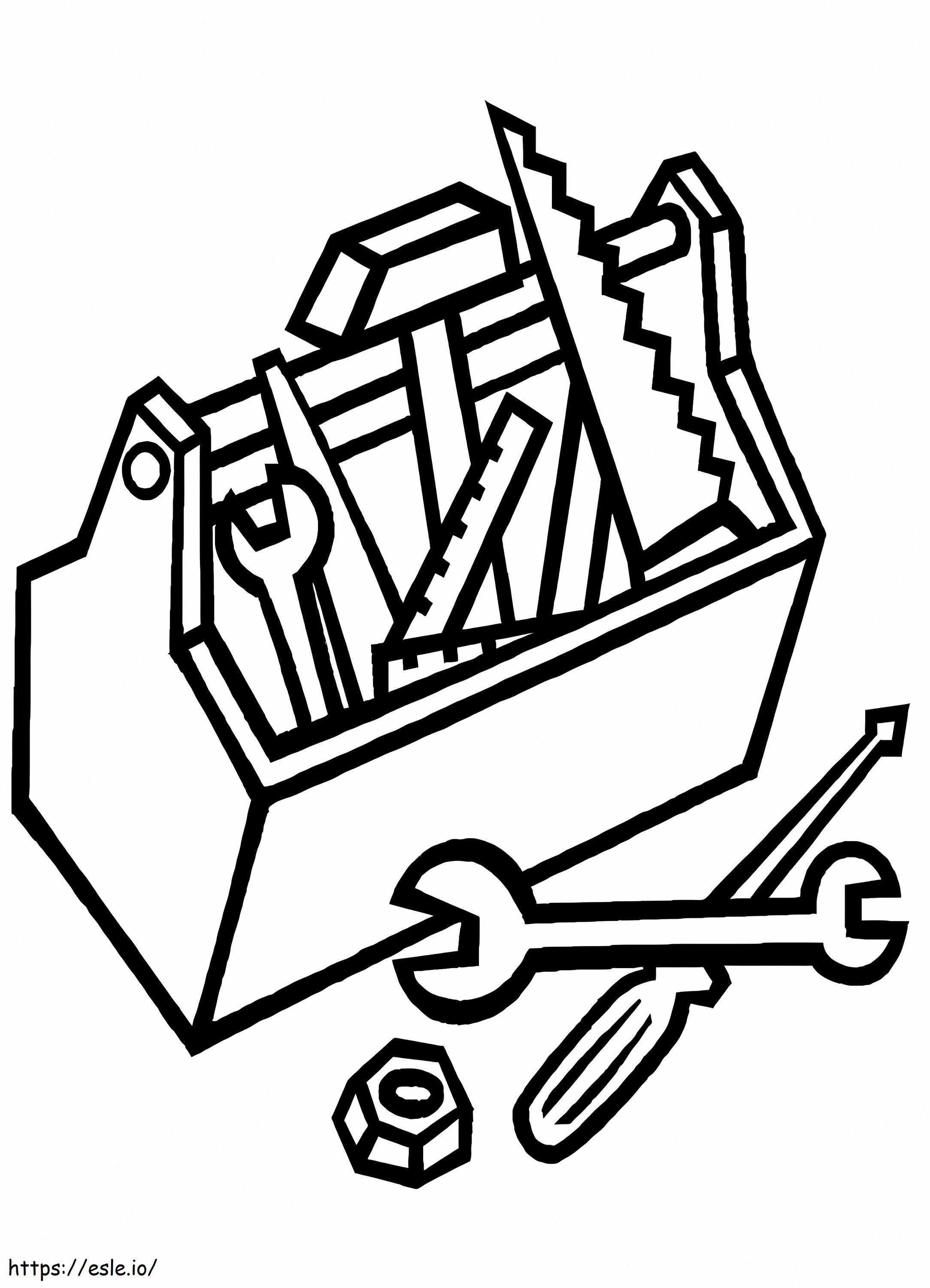 Printable Toolbox coloring page