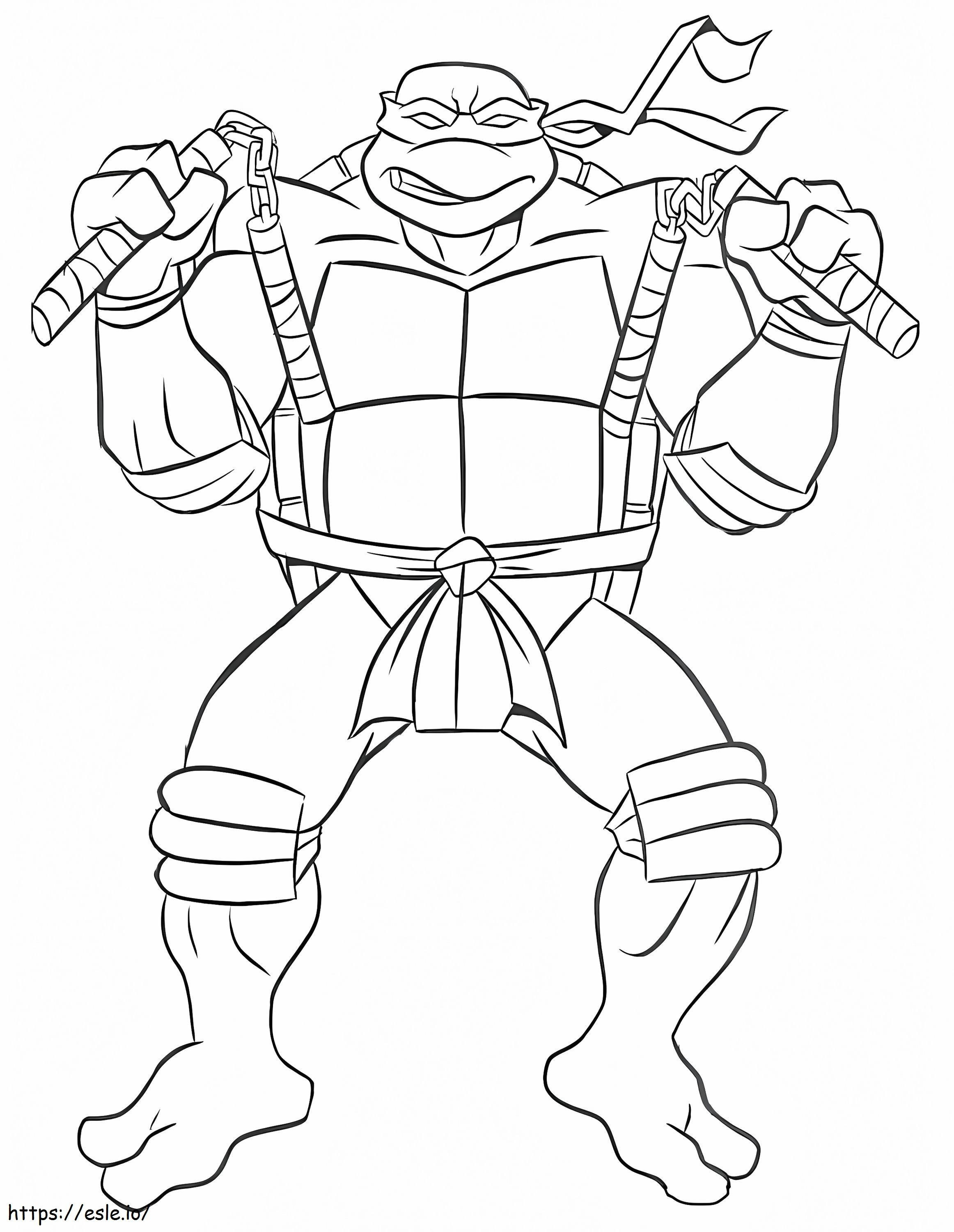 Michelangelo Ninja Turtle coloring page