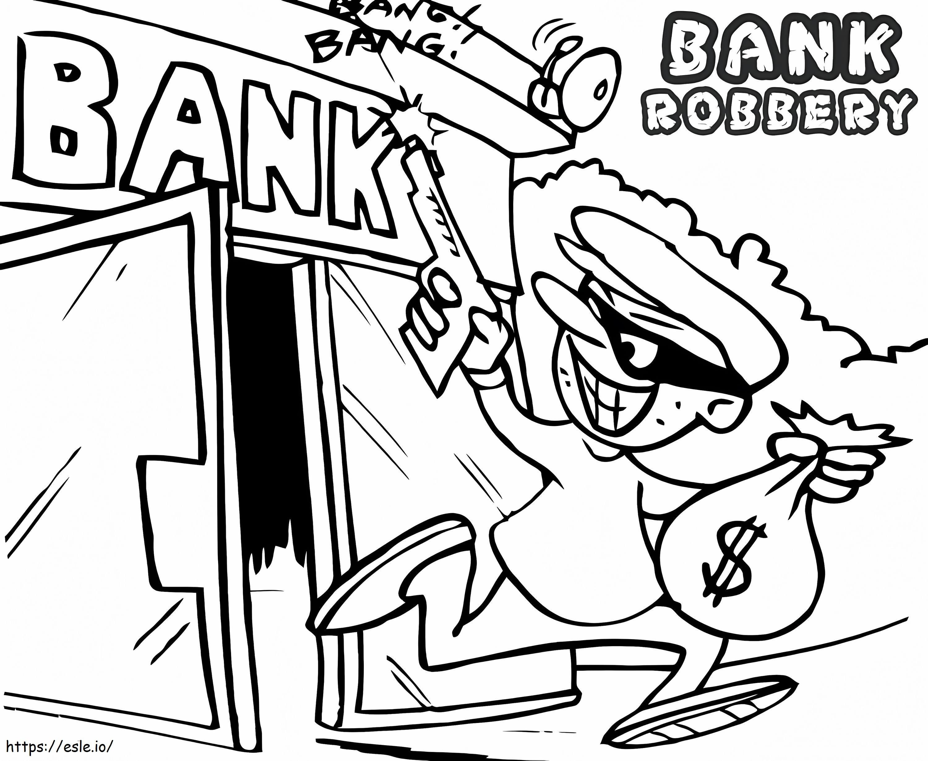 Bank Robbery coloring page