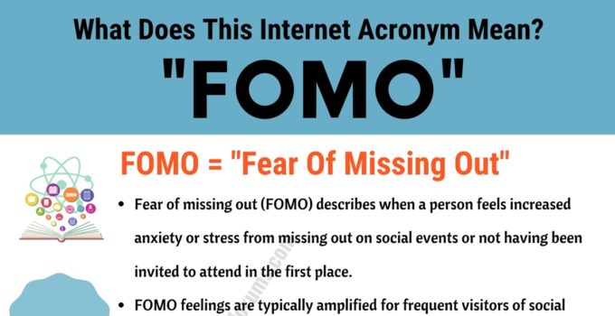 FOMO Meaning What Does FOMO Mean & How to Use It Correctly? ESL Forums