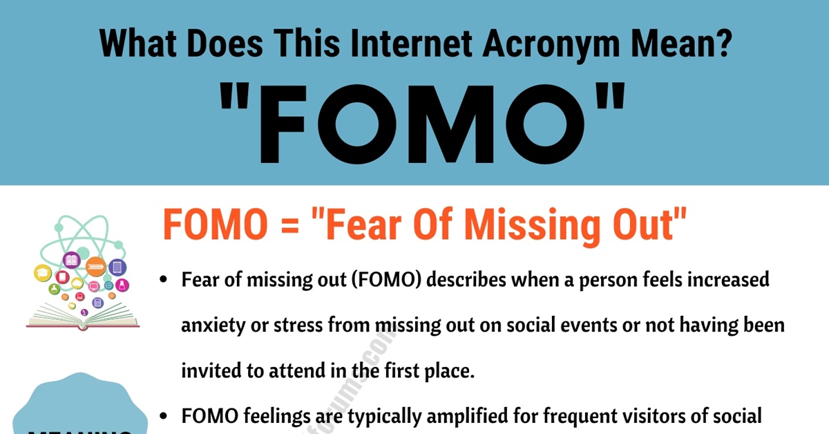 FOMO Meaning What Does FOMO Mean & How to Use It Correctly? ESL Forums