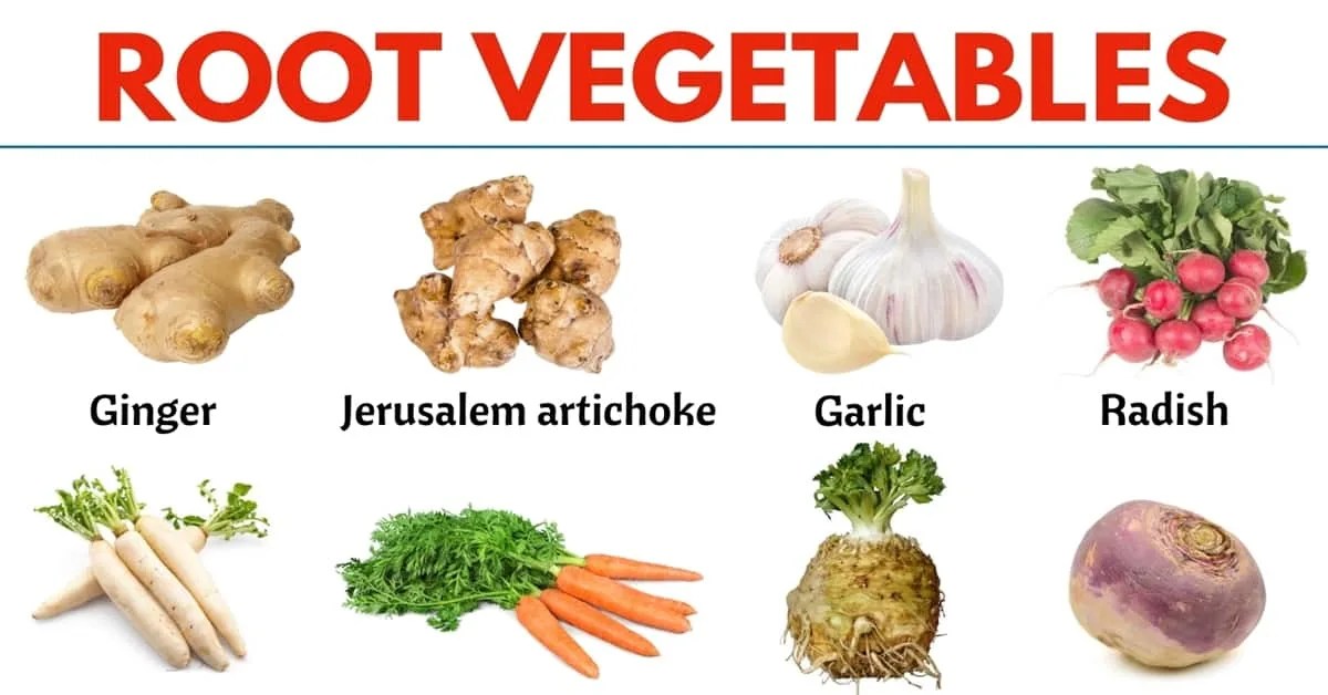 Root Vegetables Chart