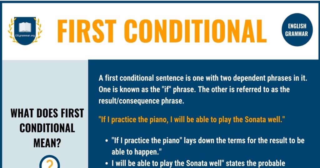 First Conditional What Does It Mean & How Does It Work? ESL Grammar
