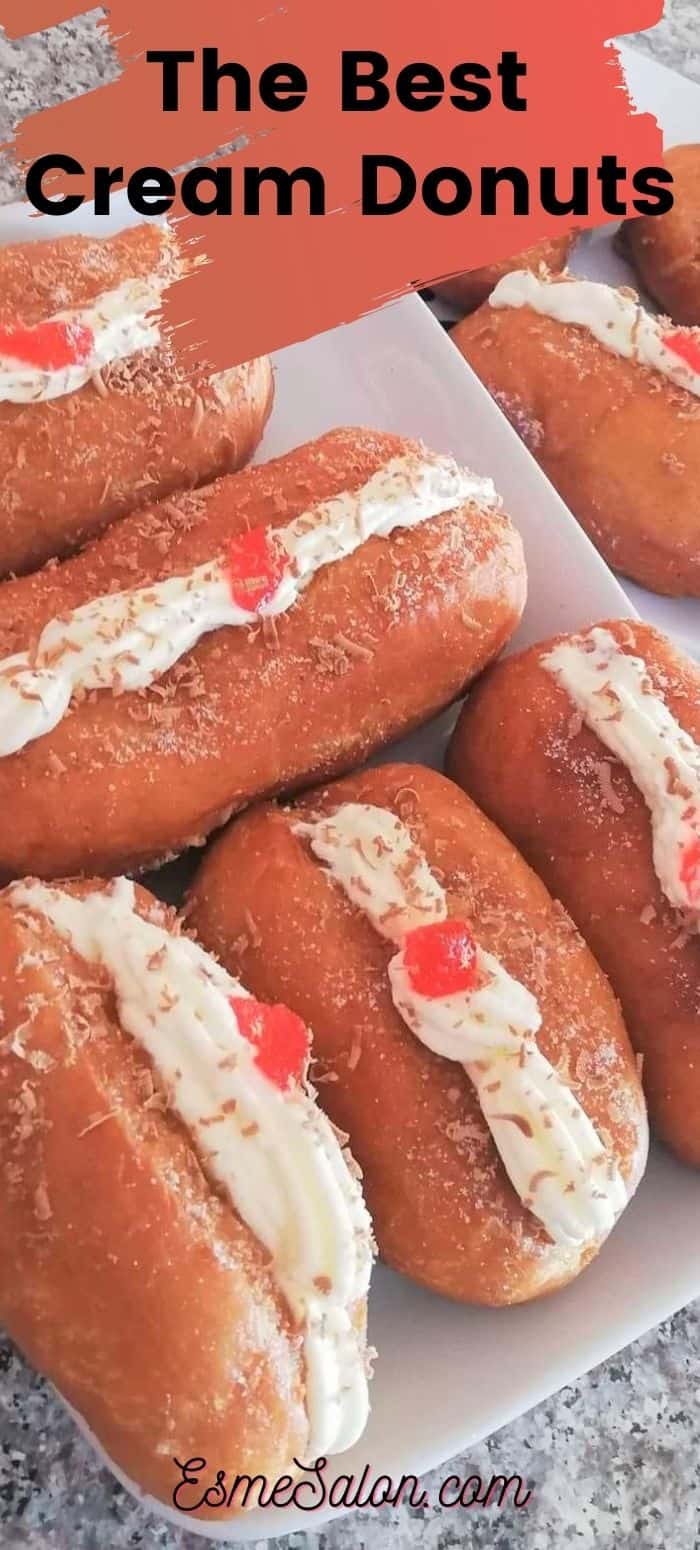 Easy Homemade Fresh Cream Donuts • Esme Salon