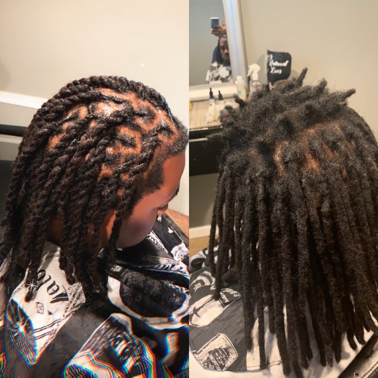 Loc Extension 100 Human hair Full head 65 pcs to 120pcs Es Natural Locs