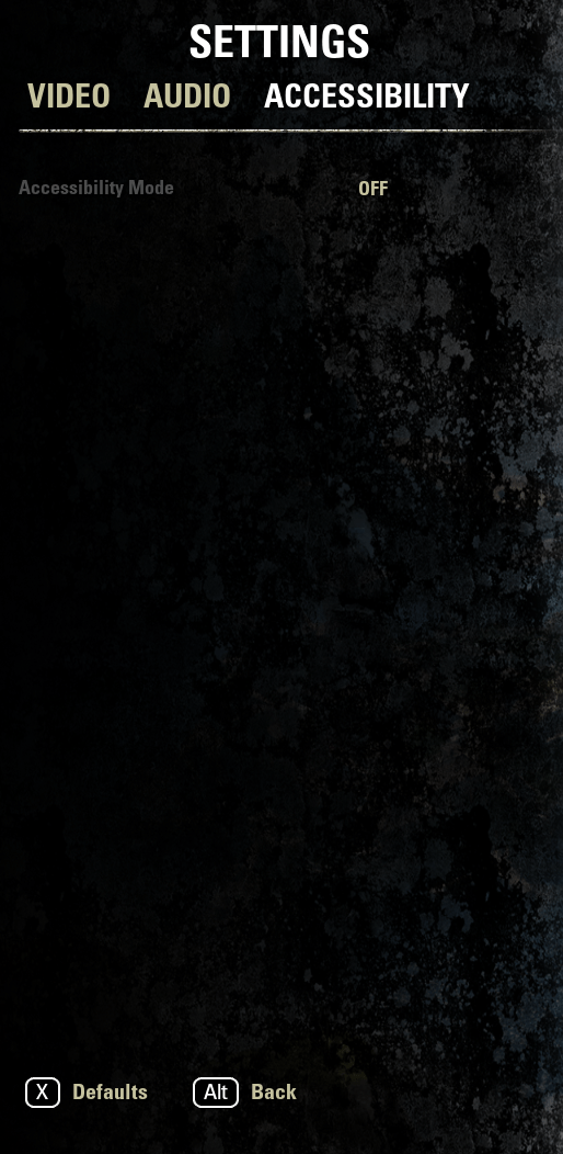 How do I enable/disable accessibility mode in The Elder Scrolls Online
