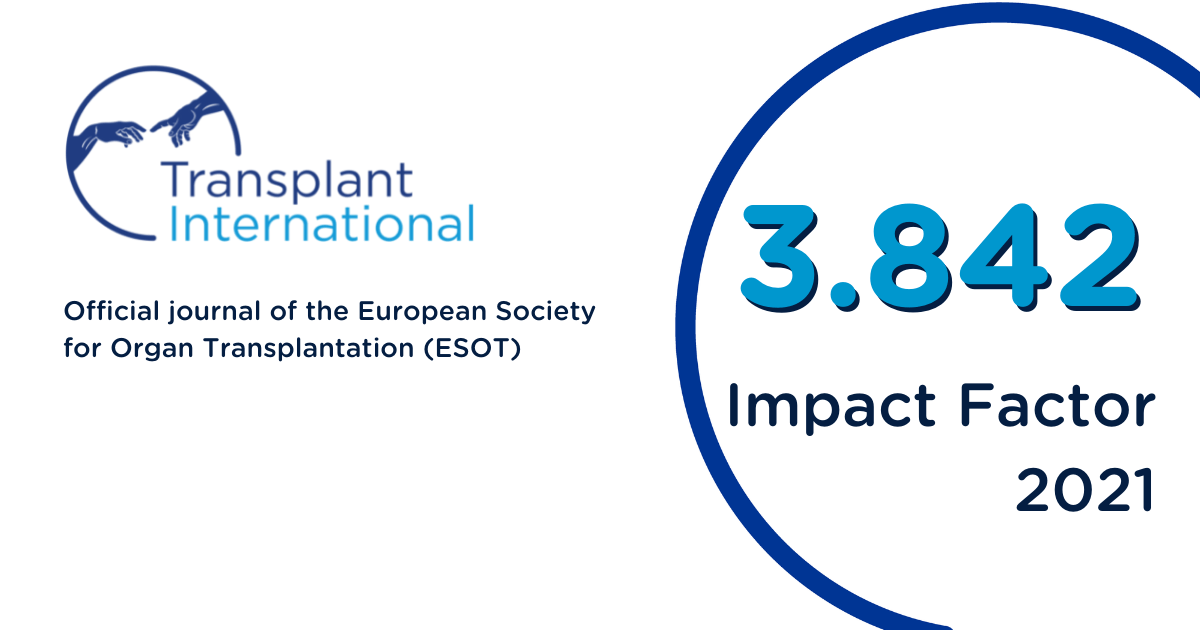 Transplant International Impact factor 2021 • ESOT