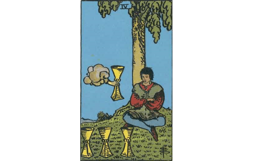 Four of Cups Tarot Card Symbolism Esoteric Hut