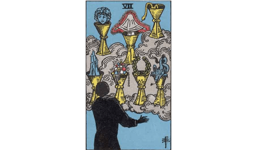 Seven of Cups Tarot Card Symbolism Esoteric Hut