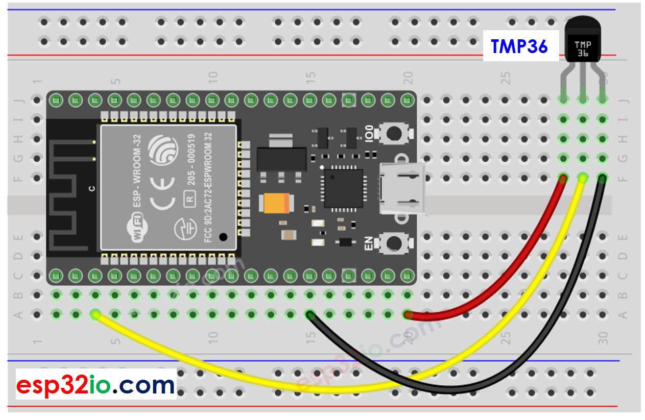 ESP32 TMP36 Temperature Sensor ESP32 Tutorial