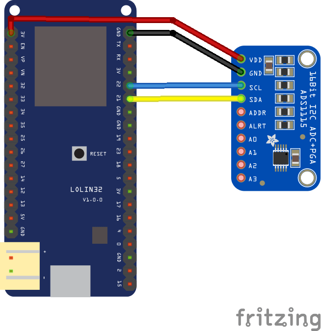 ADS1115 analogtodigital converter and ESP32 ESP32 Learning