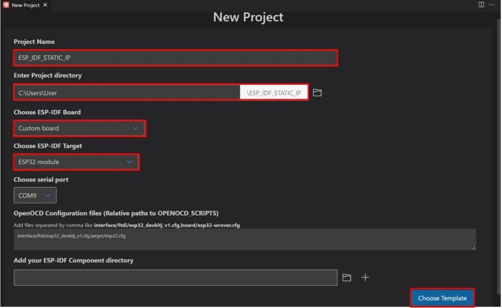 ESP32 Static/Fixed IP Address using ESPIDF