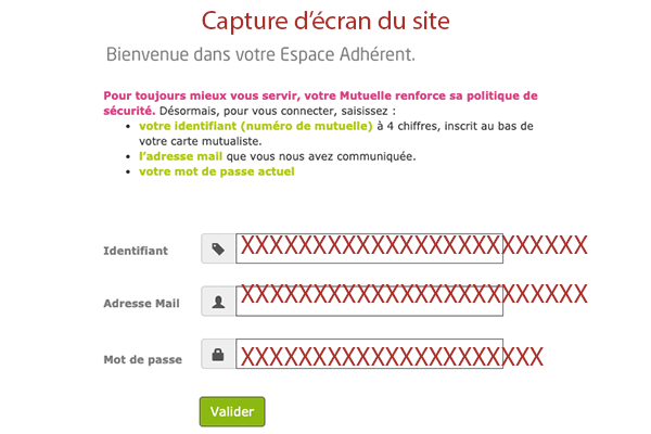 Solimut mon compte : Identification à mon espace adhérent en ligne