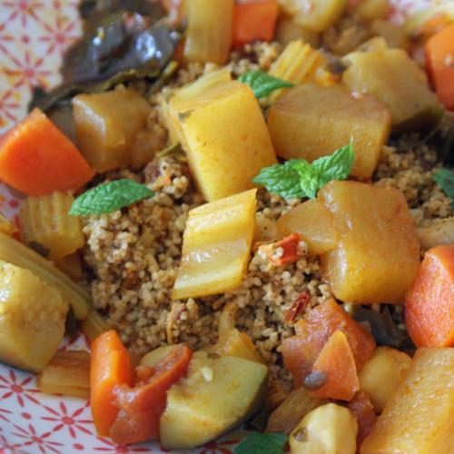 Couscous de légumes à la semoule d'épeautre Espace Diet, centre