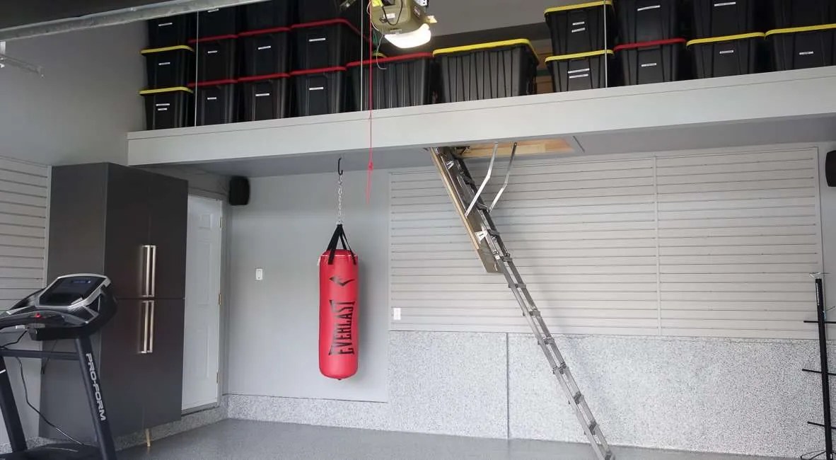 Le garage de Diamanto et Jasmin à L'Assomption Aménagements de garage