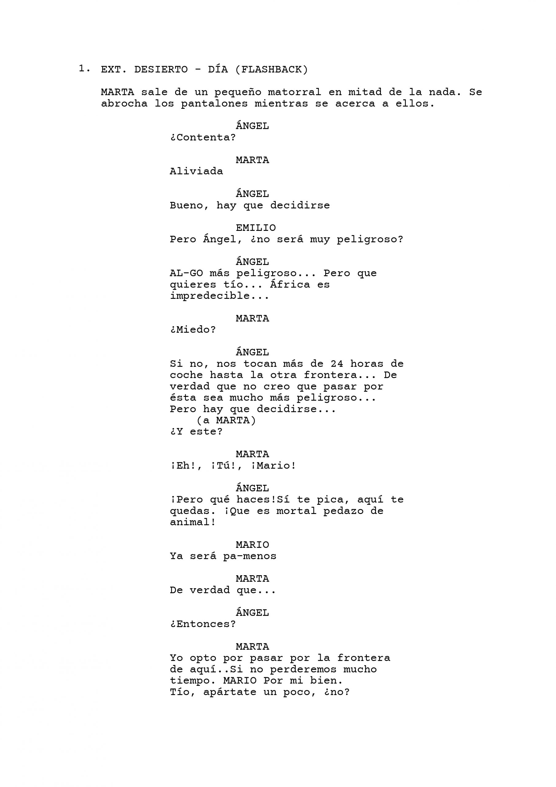 El Guion de Cine Espacio Crea Cine Violeta Barca Fontana