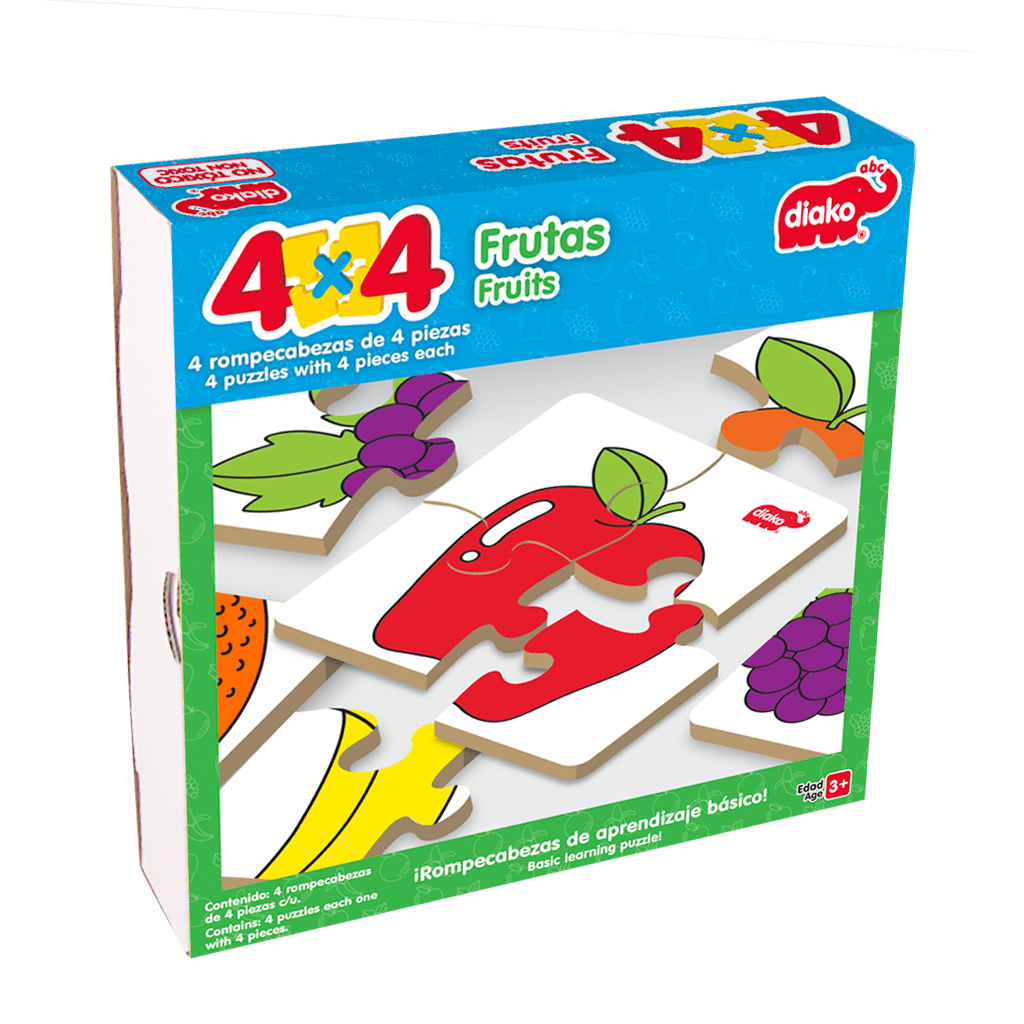 ROMPECABEZAS 4X4 FRUTAS Espacio de Genios