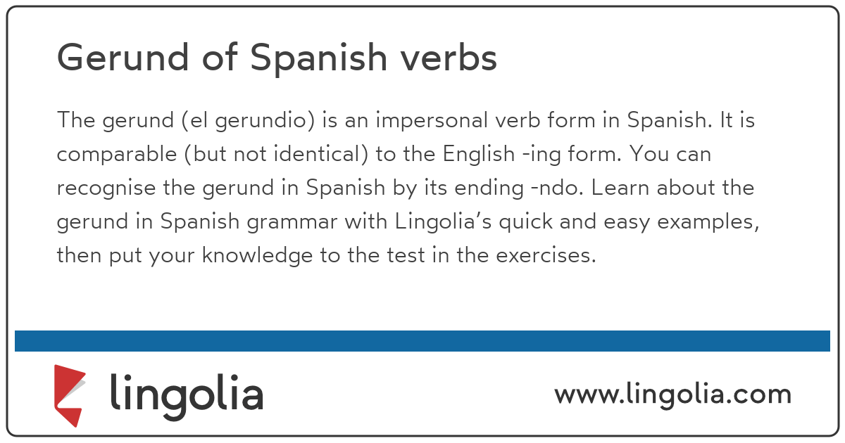 Gerund of Spanish Verbs