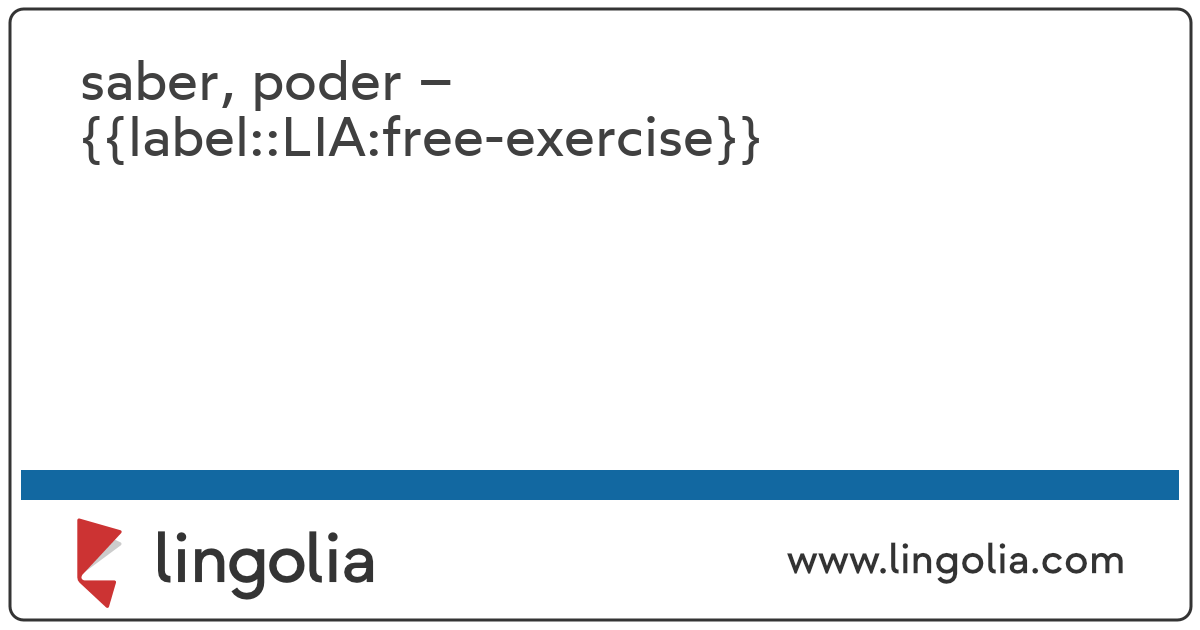 saber, poder ejercicios