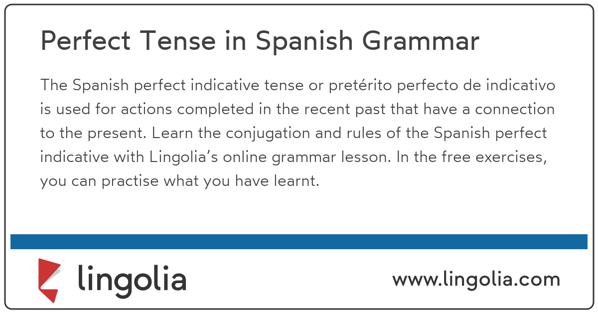 Perfect Tense in Spanish Grammar