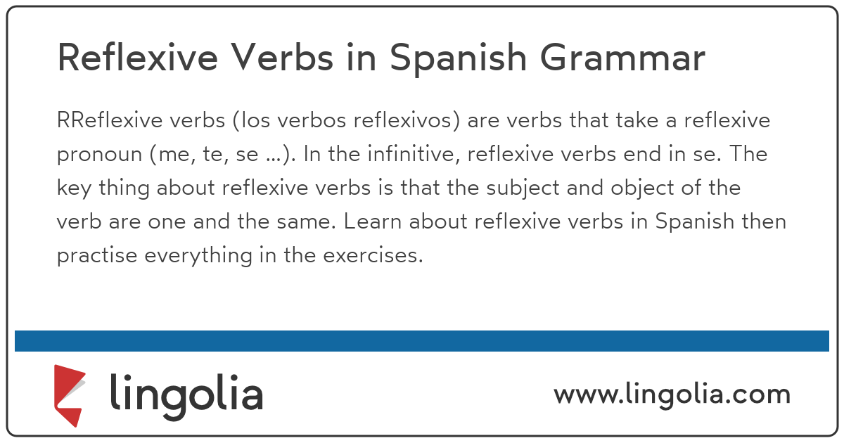 Reflexive Verbs in Spanish Grammar