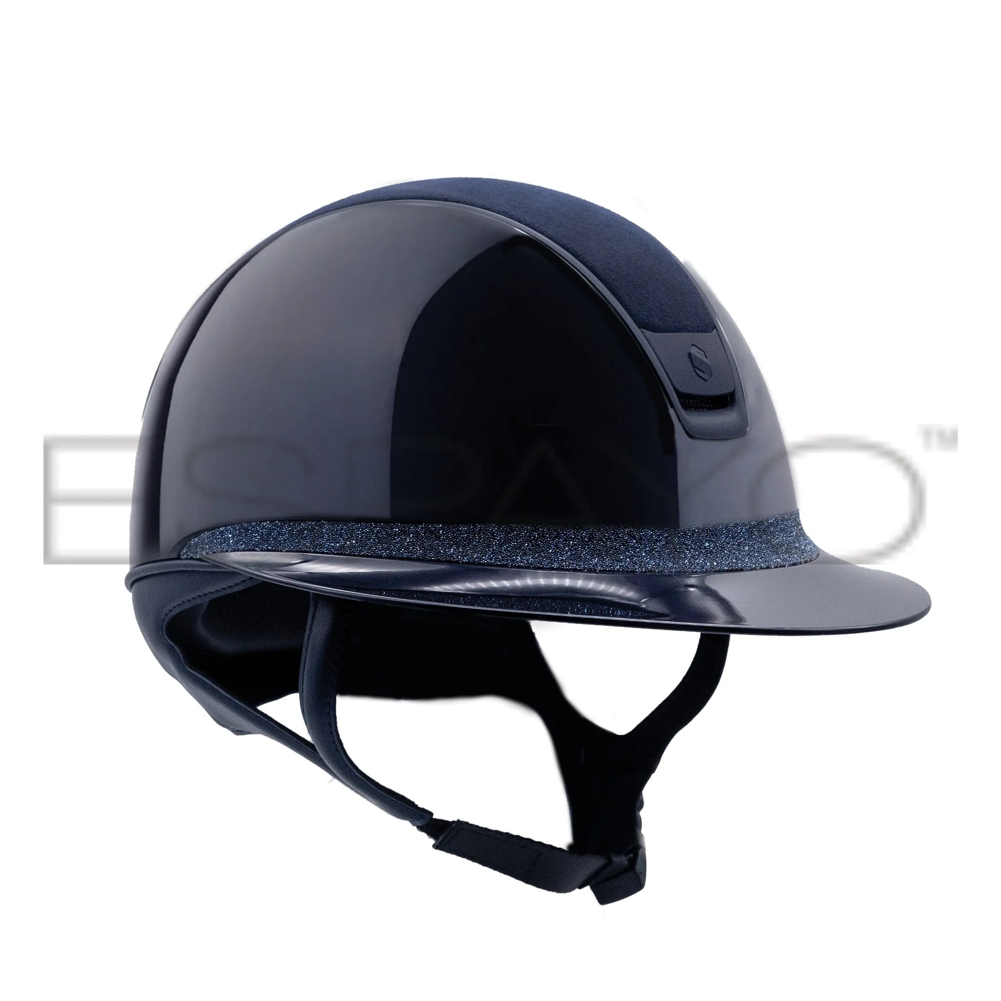 Samshield Miss Shield Shadowglossy 2.0 Riding Helmet, Alcantara Top