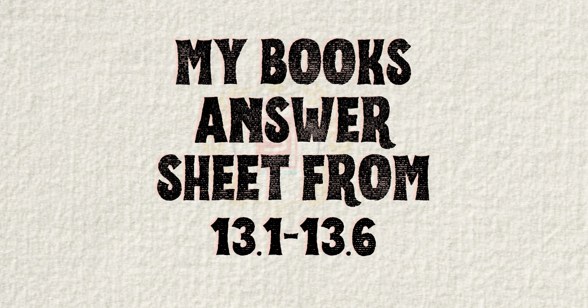 My Books Answer Sheet ESP