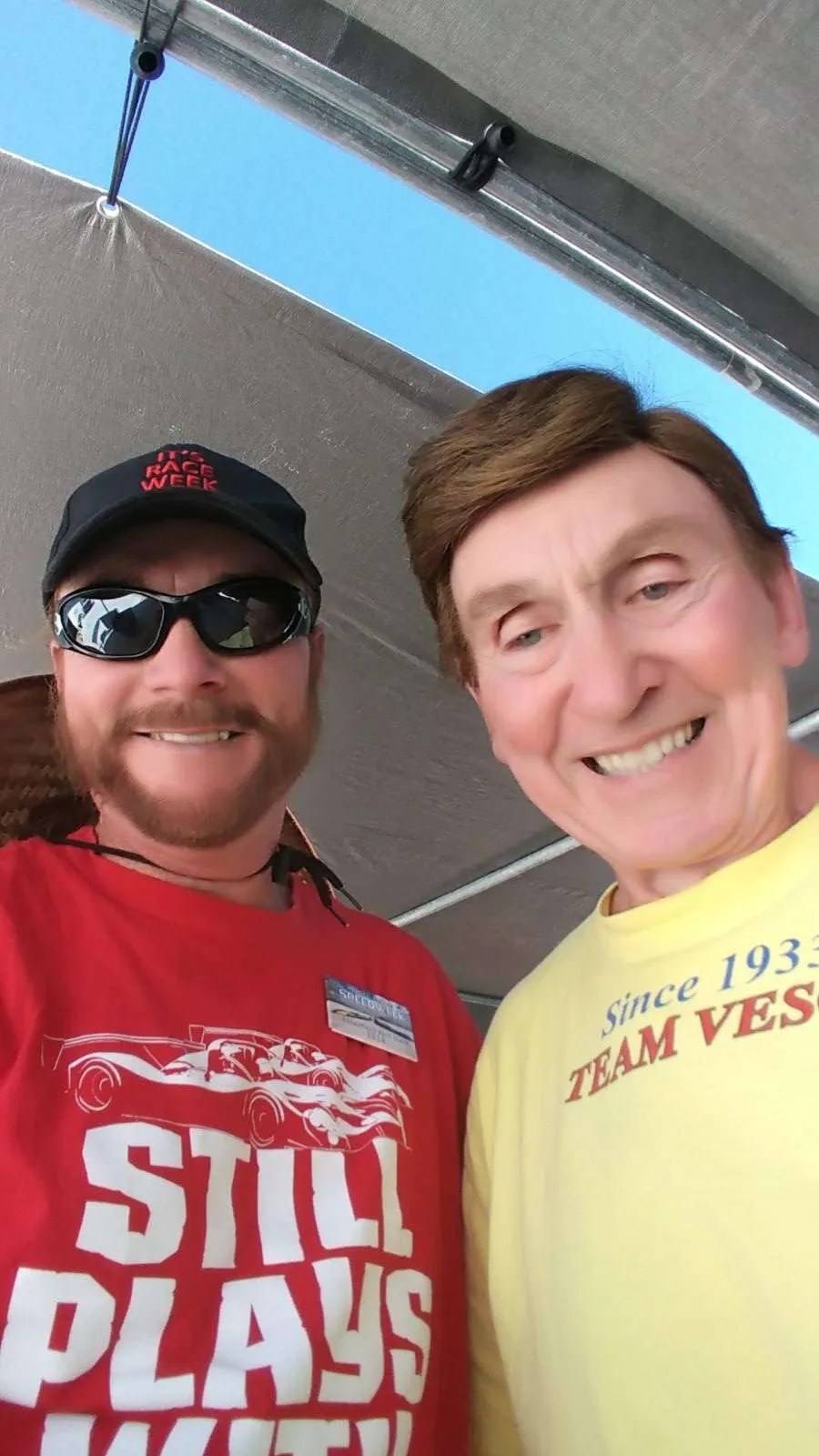 GERRY WITH DAVE SPANGLER, DRIVER OF RICK VESCO'S LAND SPEED RECORD LSR