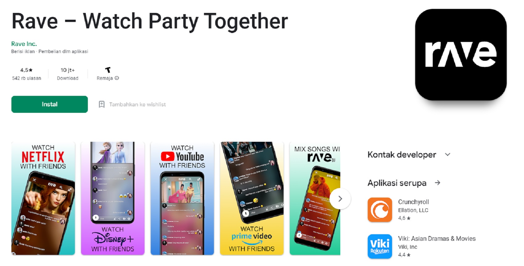 Apk Rave Watch Party Together, Nonton Film Gratis!