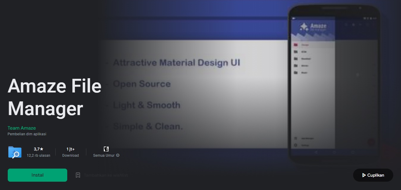 Apk Amaze File Manager, Atur Penyimpanan Dengan Mudah!