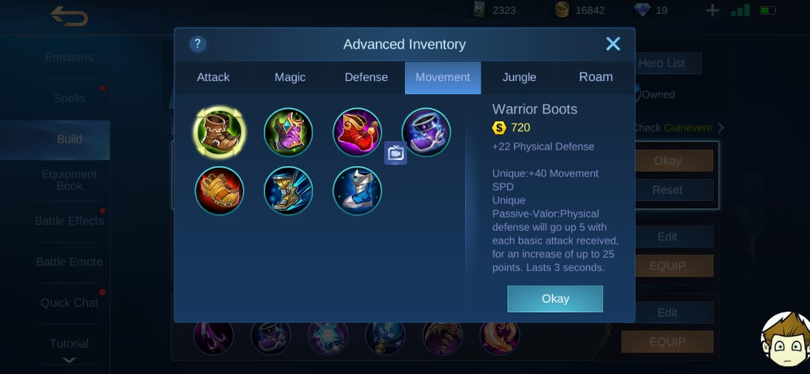 Build Items and Saber ML Emblem Pain Season 19 Mobile Legends