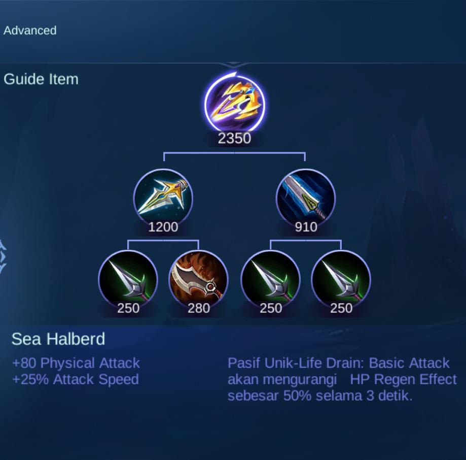 Sea Halberd Mobile Legends, Item Anti Lifesteal ML