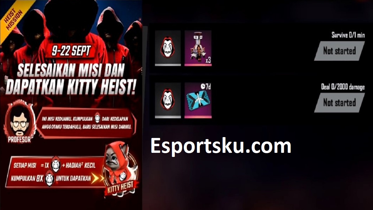 Cara Mendapatkan Token FF Money Heist Mask Free Fire