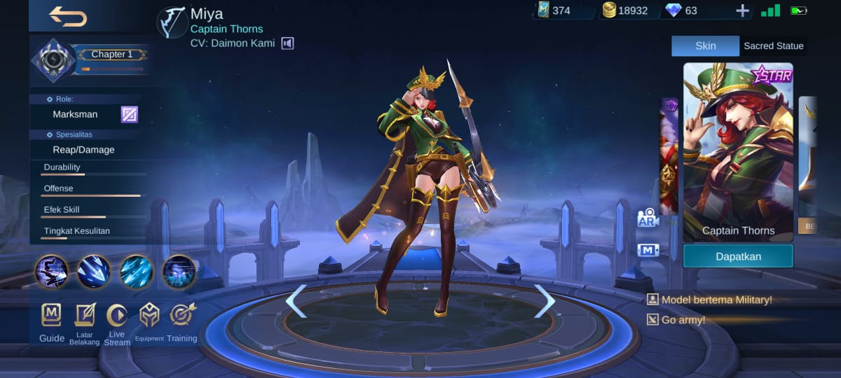 Daftar Semua Skin Starlight Member Mobile Legends, 2016