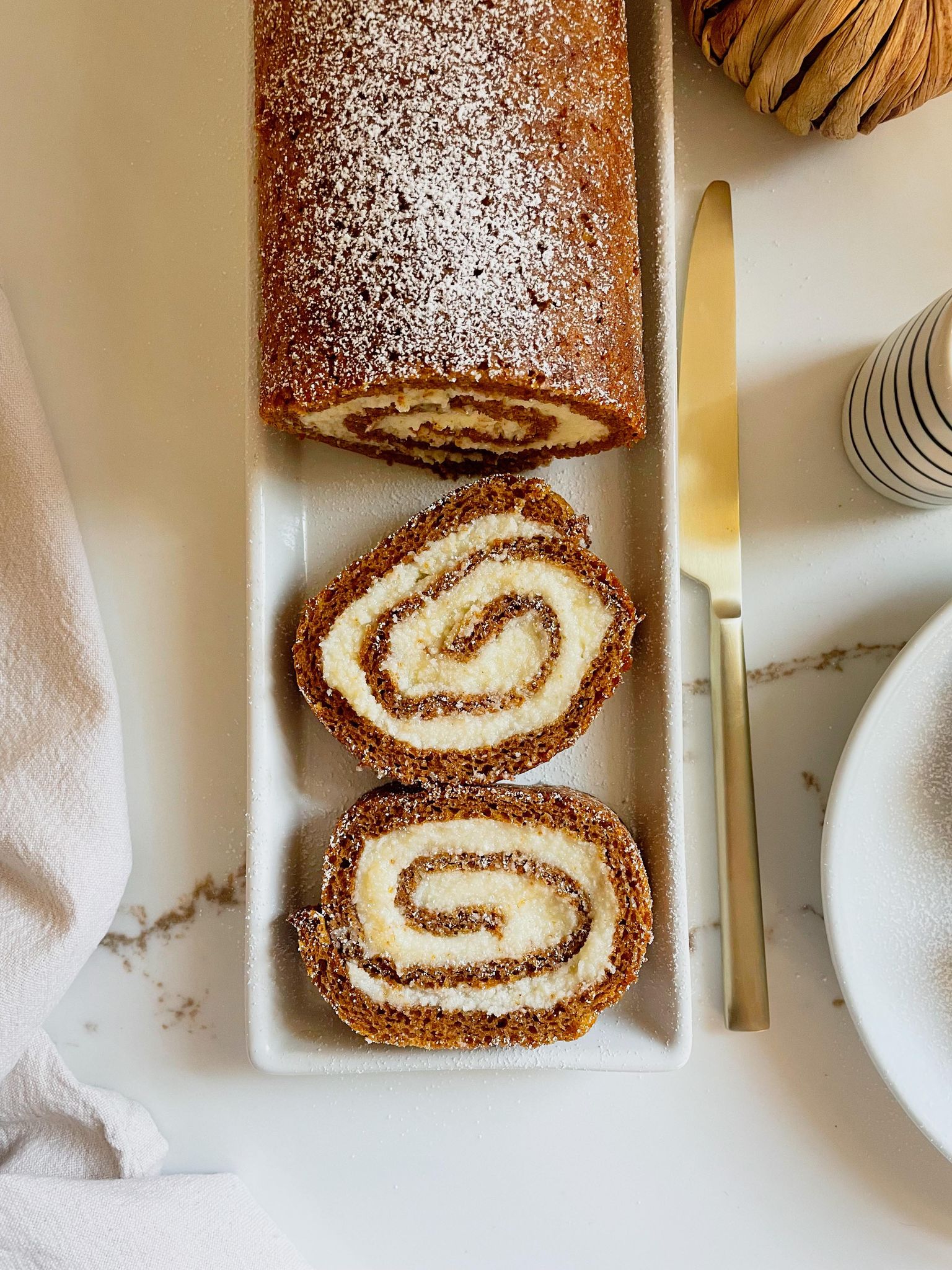 Pumpkin Mascarpone Roulade Espresso and Lime