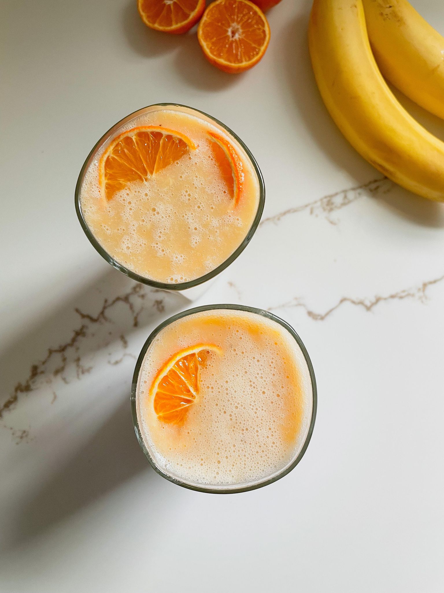 Clementine Banana Juice Espresso and Lime