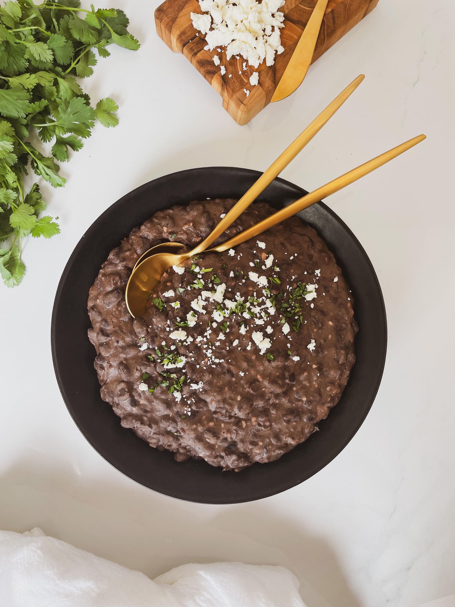 Refried Black Beans Espresso and Lime