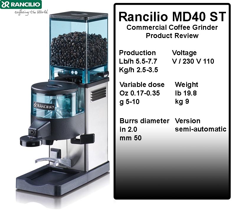Rancilio MD40 ST Commercial Coffee Grinder Review